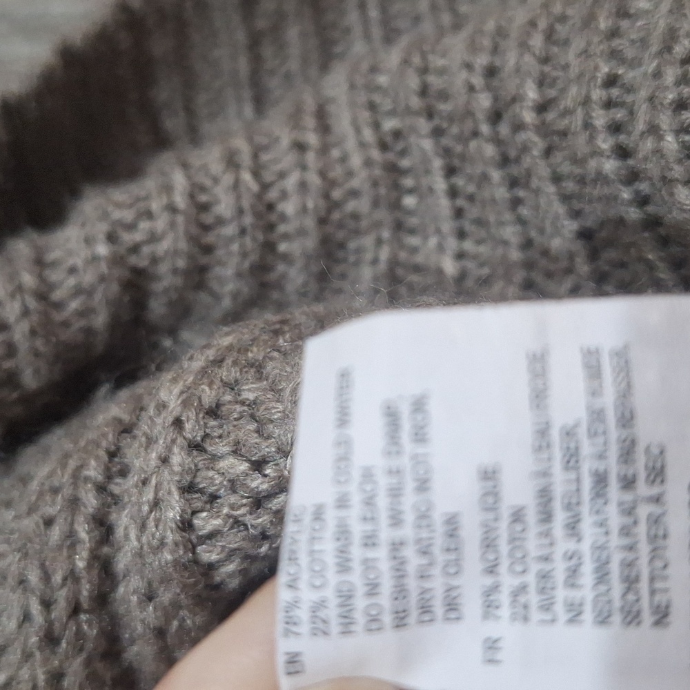 #1084 Anthropologie's RD Style Cable Knit Mini Dress/ tunic sz M - Picture 7 of 9